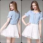 Fashion with soft feeling High Elastic Linen Wholesale Chiffon Fabric for Girls' Dress
